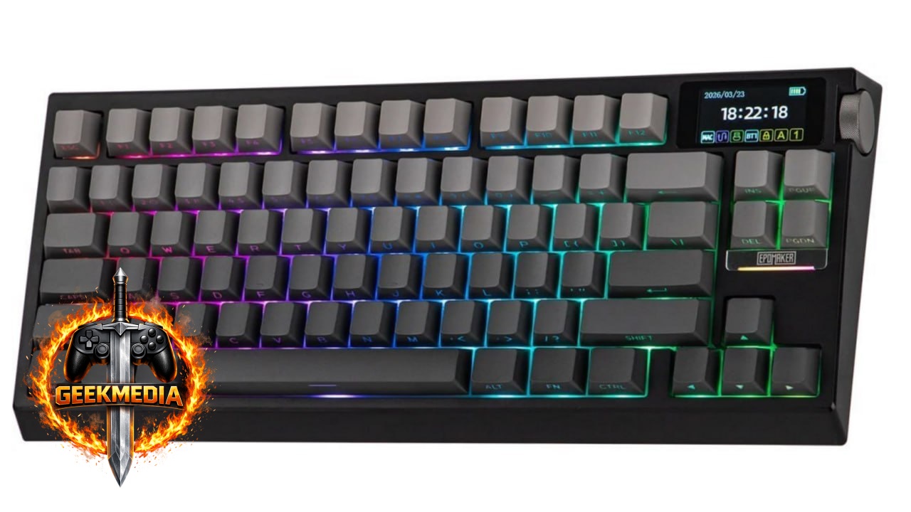 Teclado Mecânico Epomaker G84 Pro com Knob e Tela