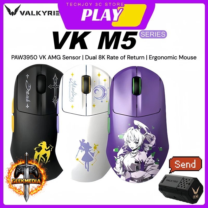 Mouse Gamer Valkyrie VK M5 Receptor 8K Dracula/Zhaoyun/Mist