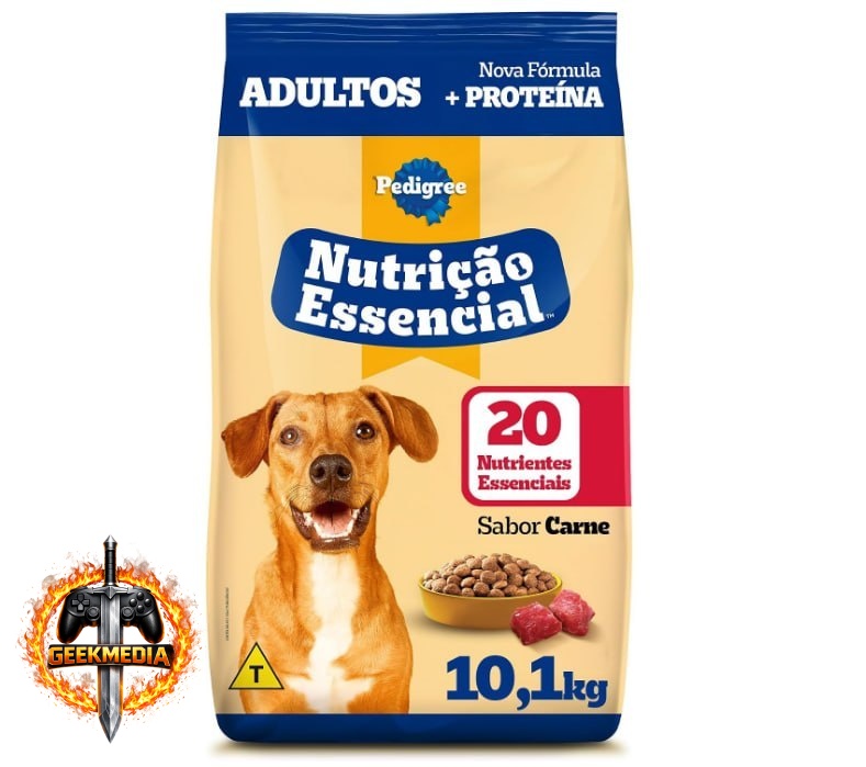 Ração PEDIGREE Carne Para Cães Adultos Nutrição Essencial, 10.1kg