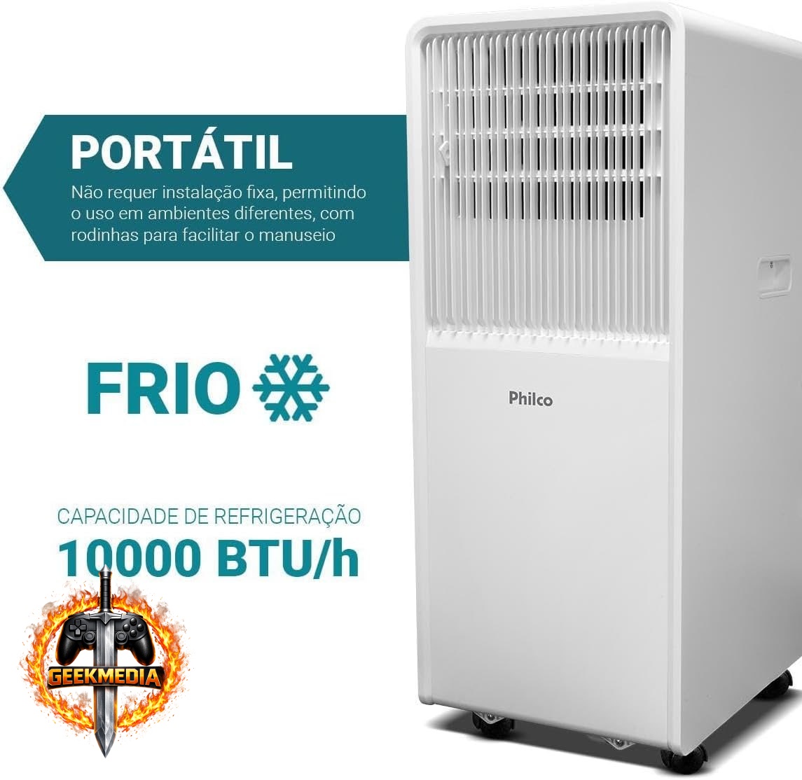 Philco Portátil 10000BTUs Frio PAC10FN - 127v