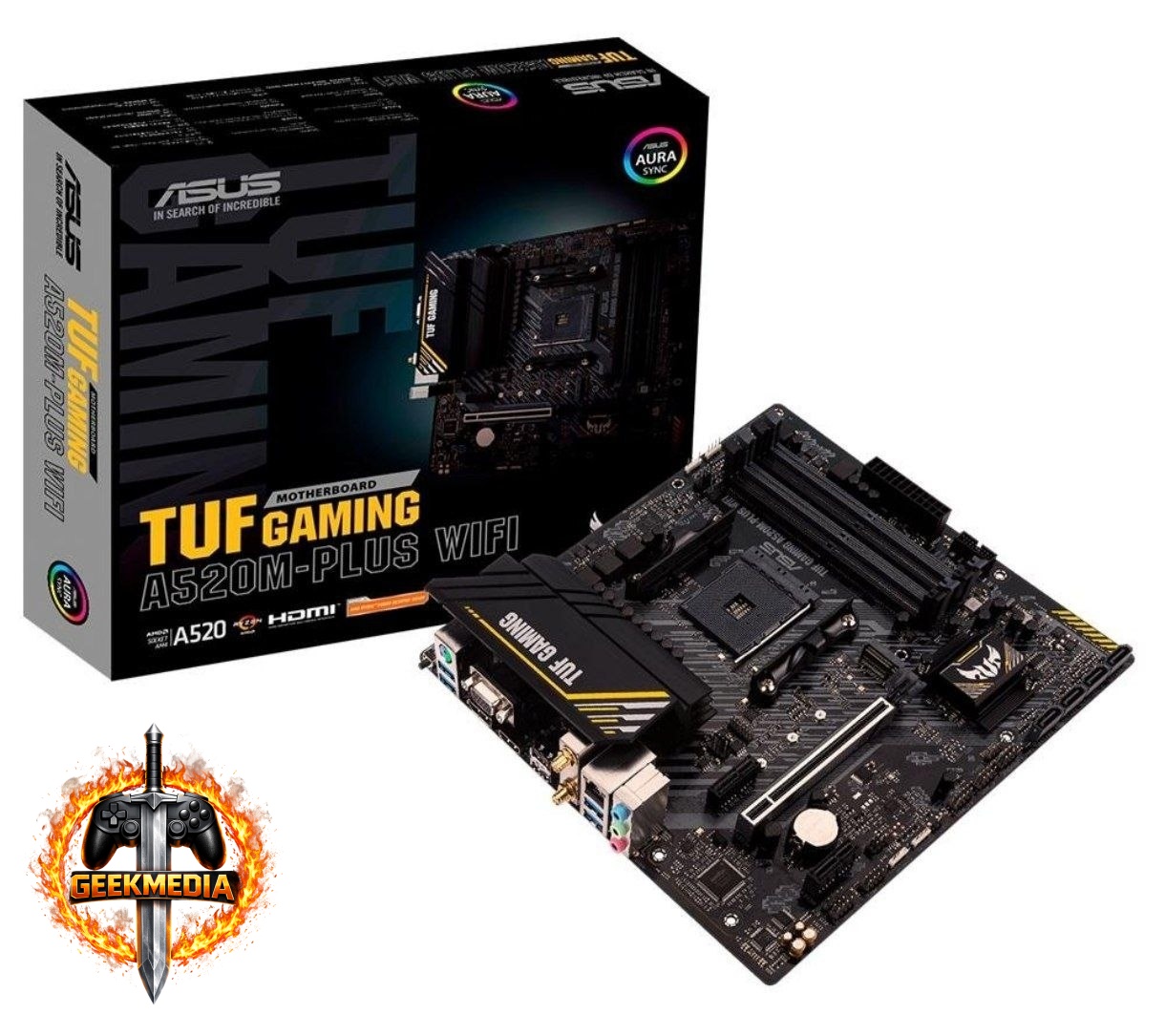 Placa-Mãe ASUS TUF GAMING A520M-PLUS WIFI