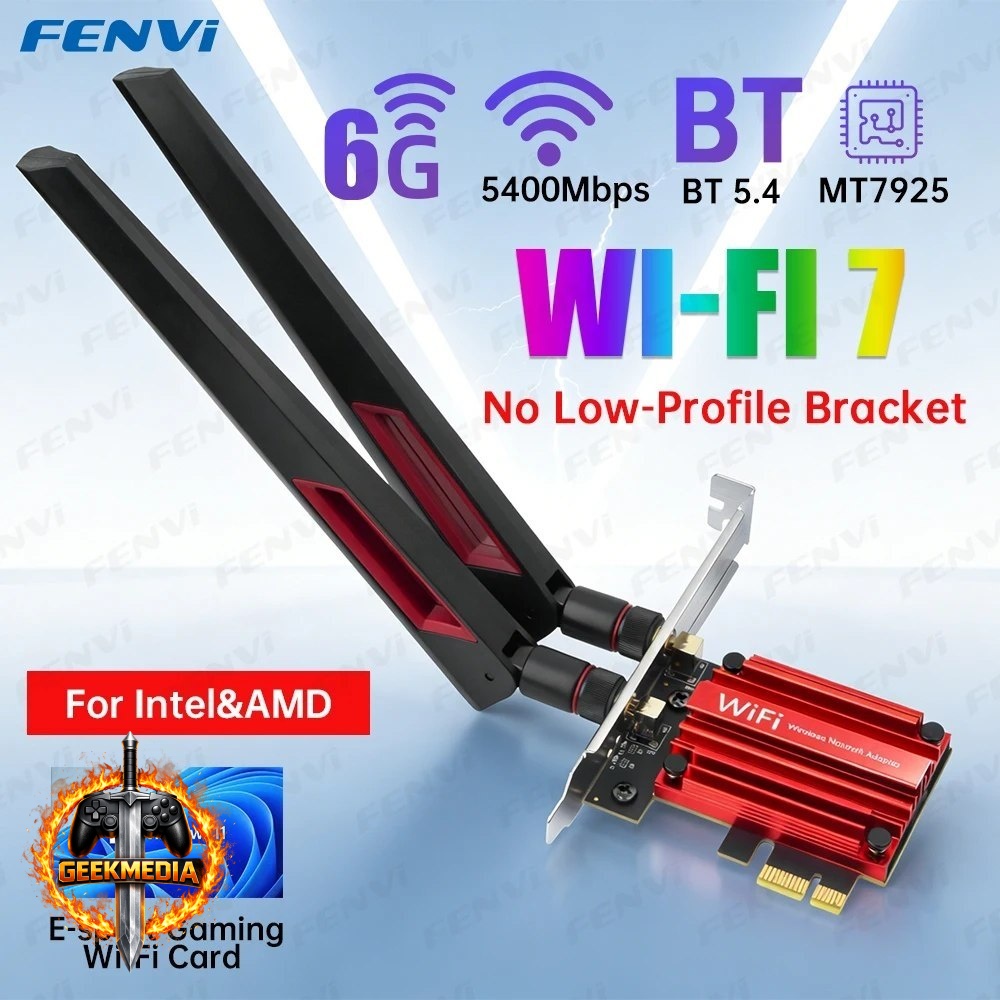 Adaptador WiFi 7 Fenvi Pciexpress Tri-Band  Bluetooth 5.4