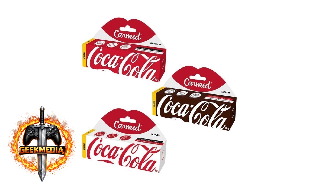 Kit 3 Hidratantes Labiais Carmed Coca-Cola 10g