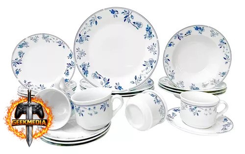 Jogo Aparelho de Jantar Mayara em Porcelana 20 Peças