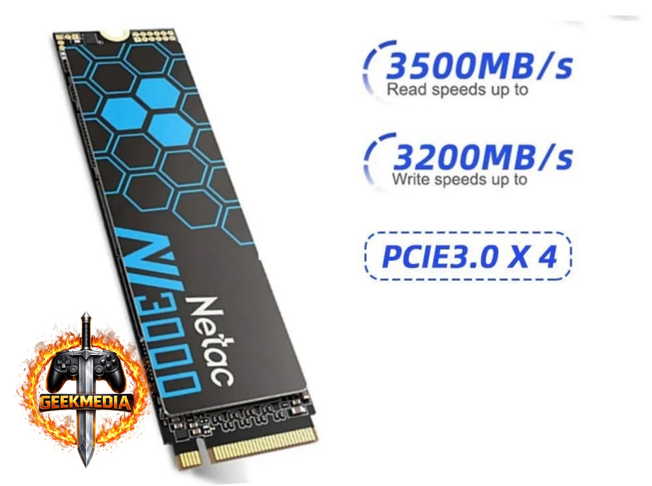 SSD NVME M2 500GB Netac 3500MB/s