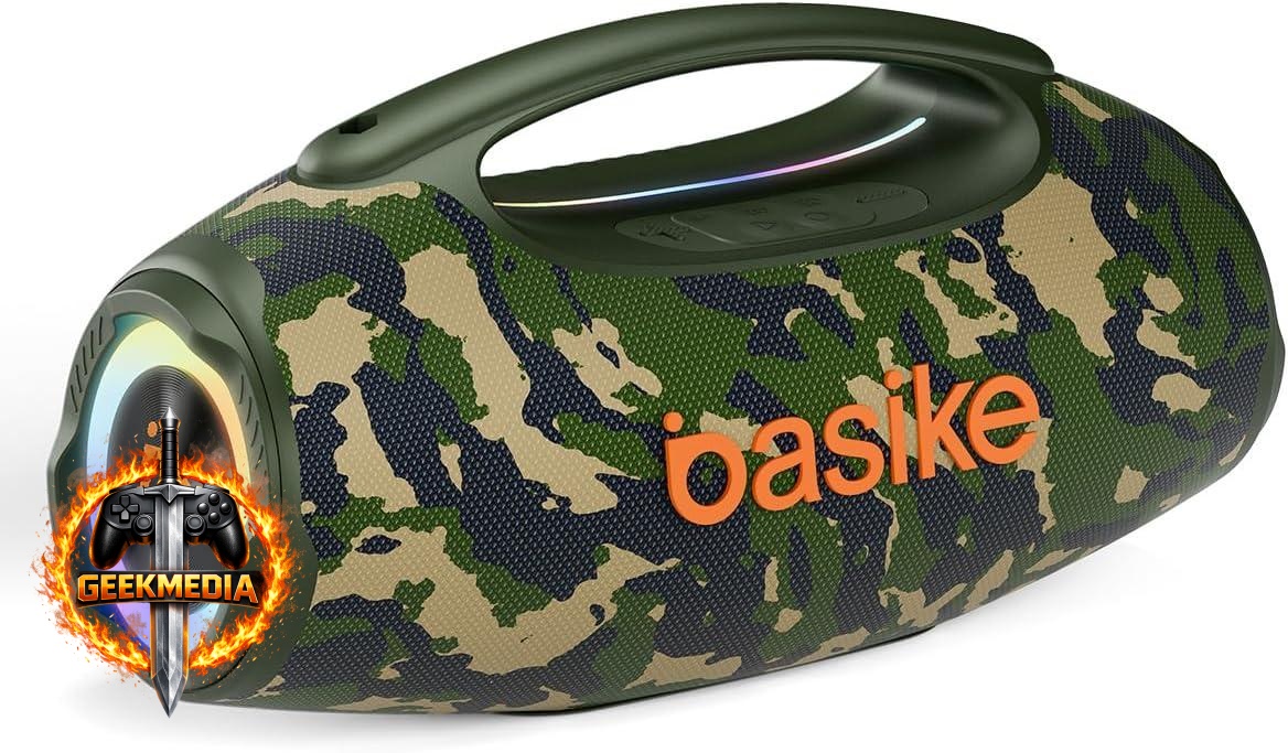 Caixa de Som Basike 80W com Bluetooth e RGB