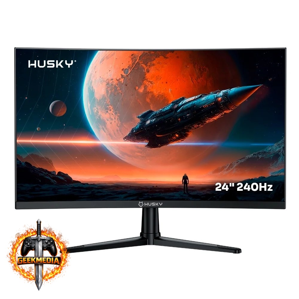 Monitor Gamer Curvo Husky Boreal 24", FHD, 240Hz, 1ms