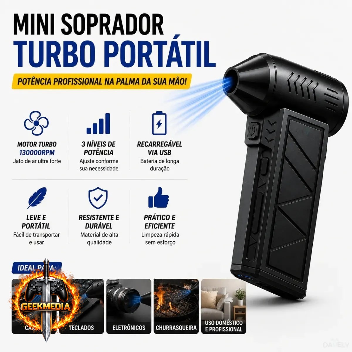 Soprador Ar Turbo 130000rpm