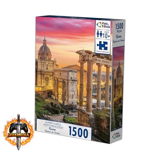 Quebra-Cabeça 1500 Peças - Roma Ruínas do Fórum