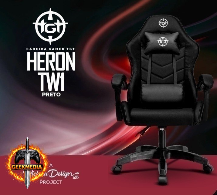 Cadeira Gamer TGT Heron TC3, Preto