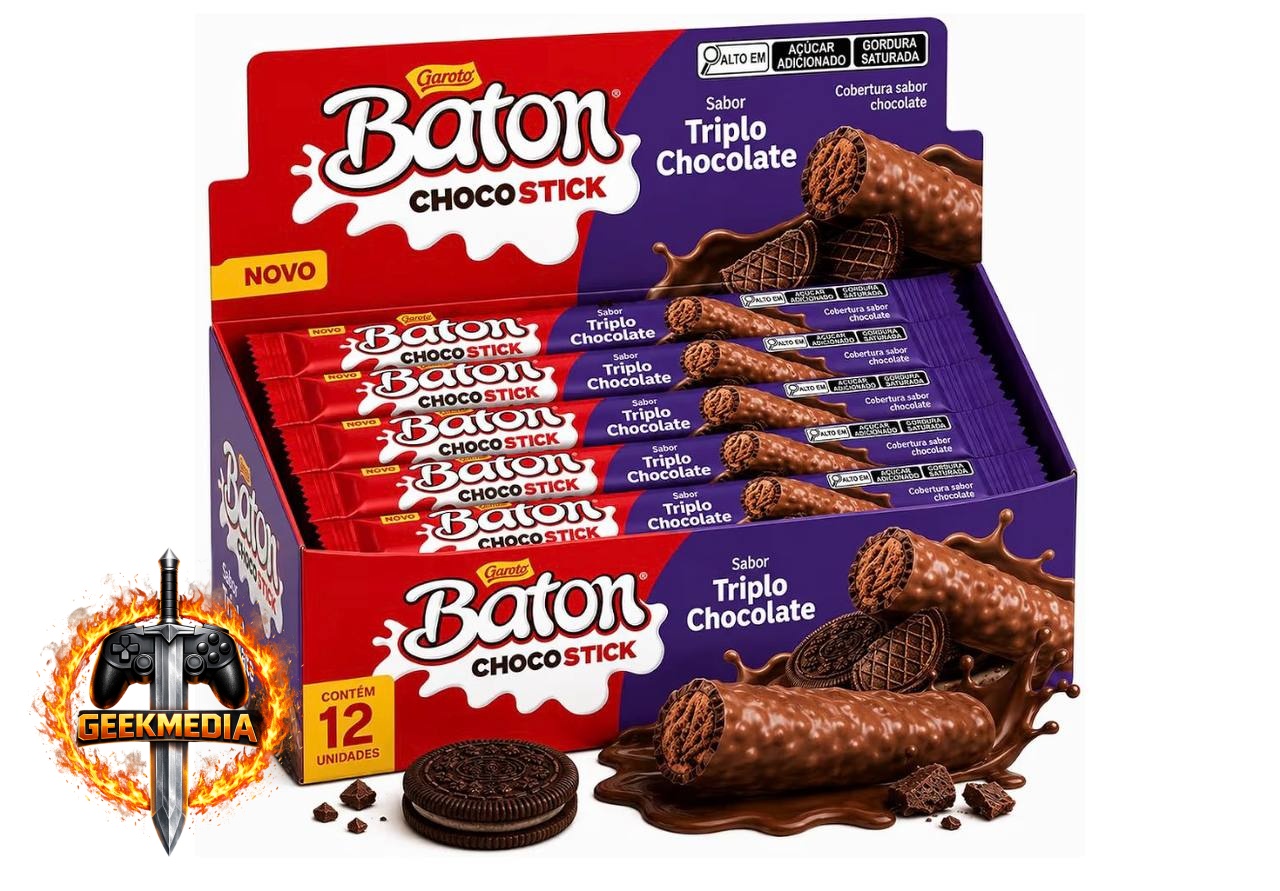Chocolate Baton Chocostick Triplo Chocolate 26g - 12 Unidades