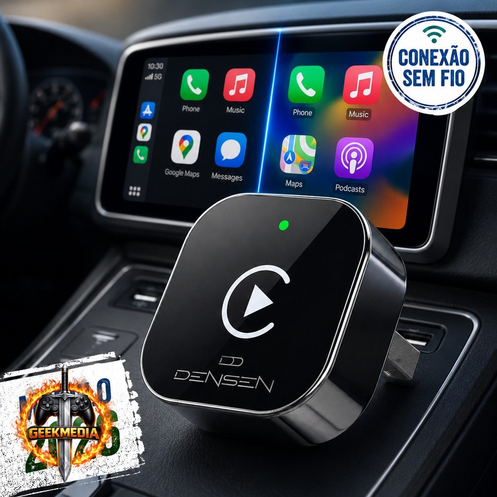 Adaptador Wireless CarPlay Android Auto USB