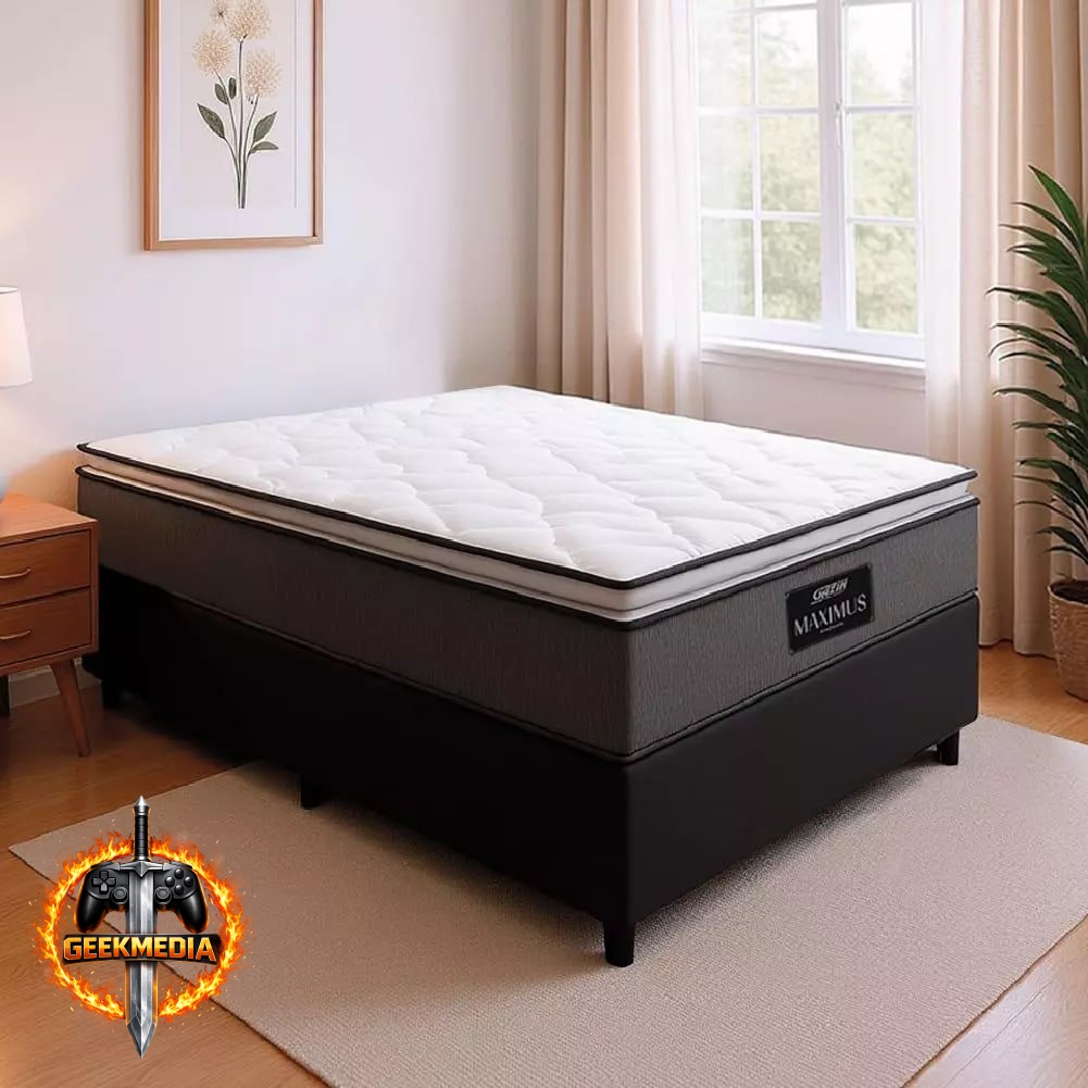 Cama Box Casal Colchão Molas Ensacadas Pillow Maximus