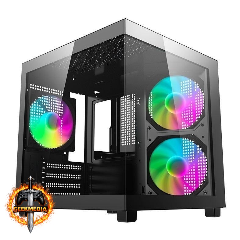 Gabinete Gamer Aigo Luna A275 Rainbow Mini-Tower