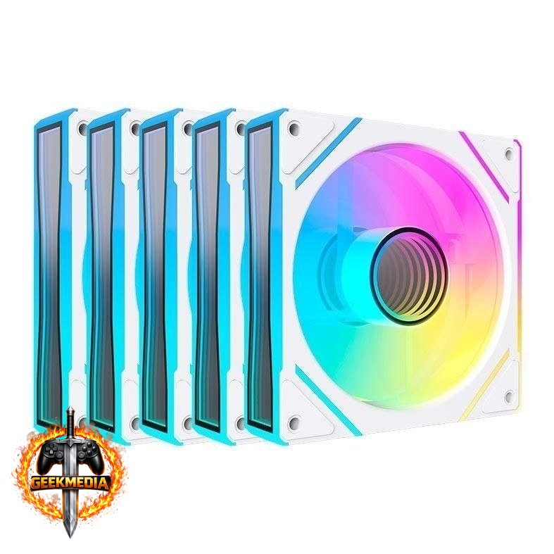 Kit Ventoinhas Acegeek Chroma ARGB 5x120mm Branco