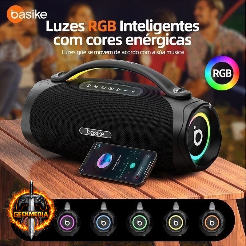 Caixa de Som Bluetooth Basike RAD180 200W