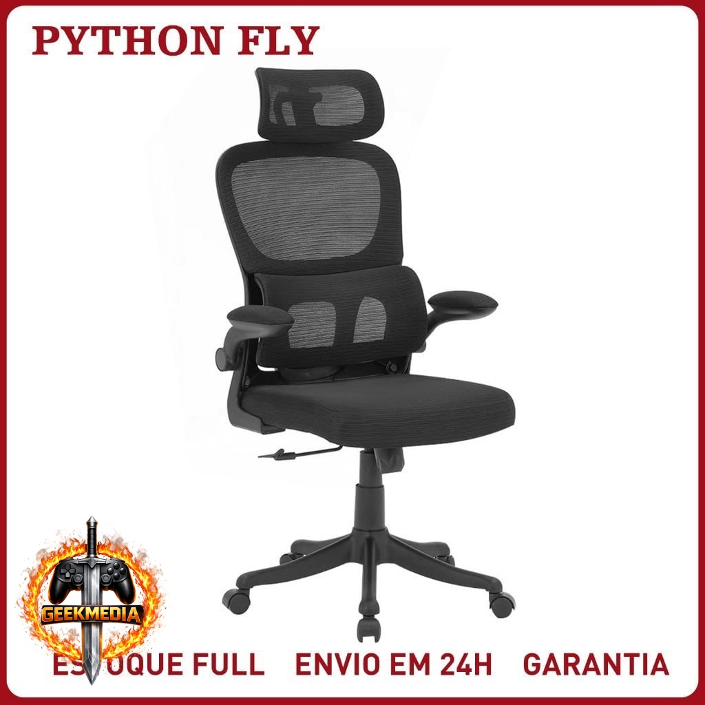 Cadeira Python Fly Presidente Ergonômica Giratória Mesh