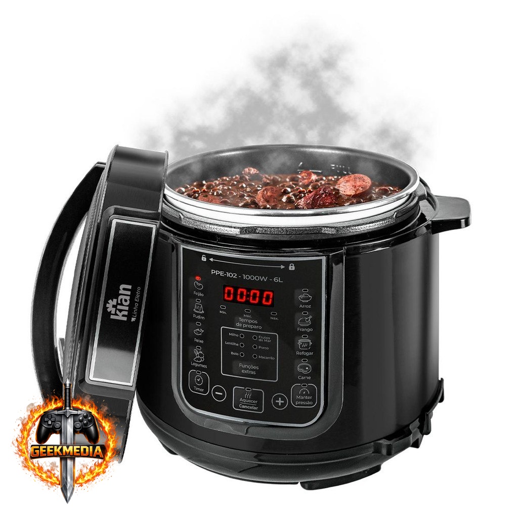 Panela de Pressão Elétrica 6L 1000W PPE102 - Kian