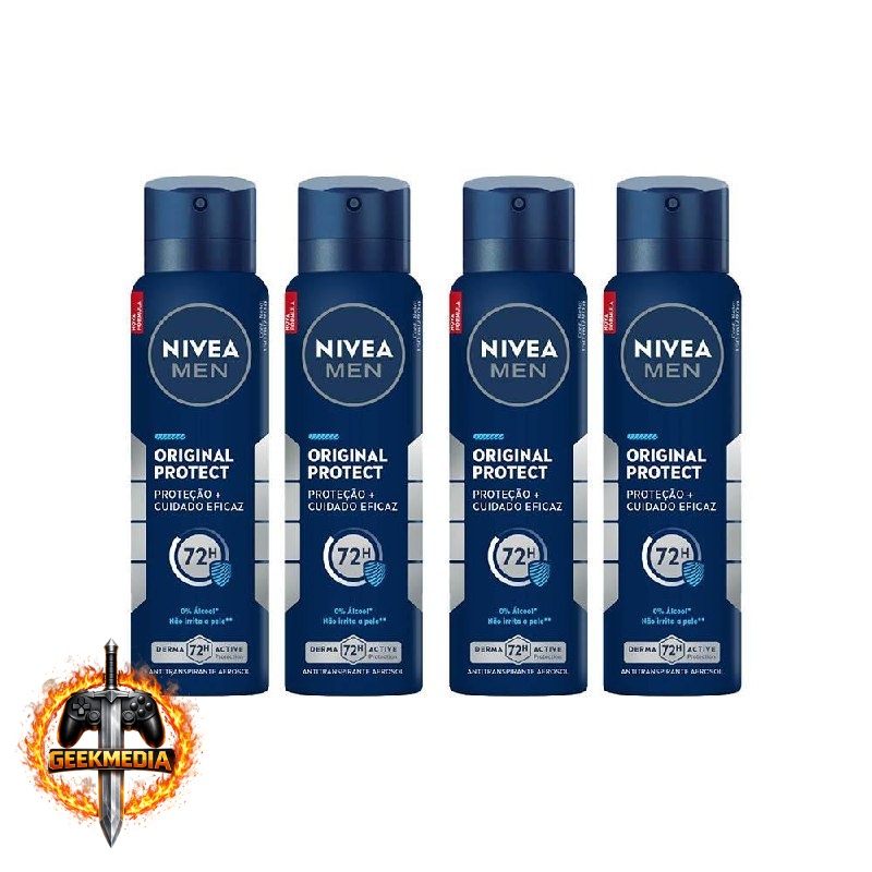 Kit 4 Desodorantes Nivea Men Protect 150ml