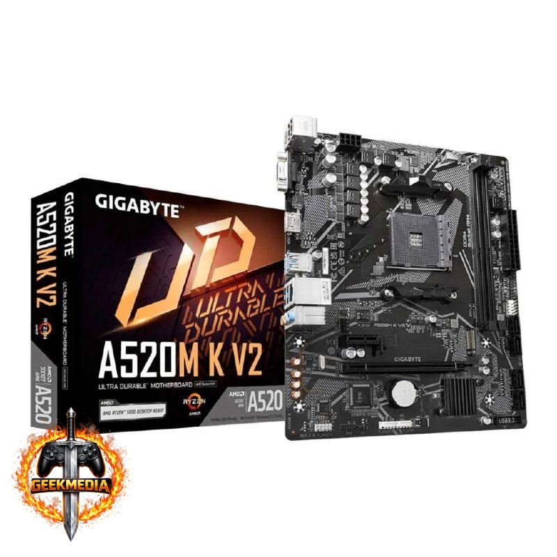 Placa Mãe GIGABYTE A520M K V2 DDR4 AM4