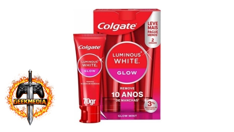 Colgate Creme Dental Clareador Luminous White Glow 2x70g Kit