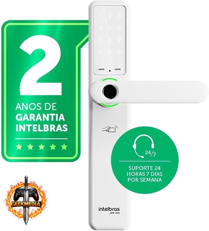Fechadura Inteligente Intelbras MFR 7000 Embutir - Branca