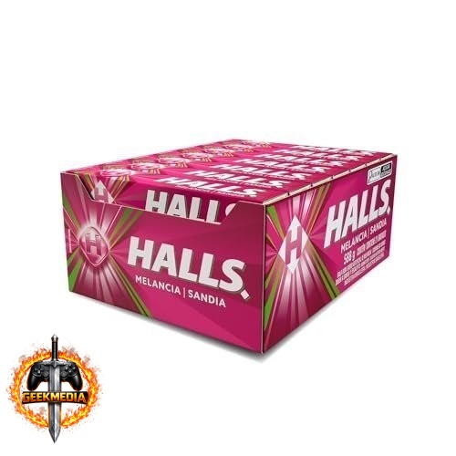 Bala Halls Melancia Caixa Com 21 Unidades De 28g