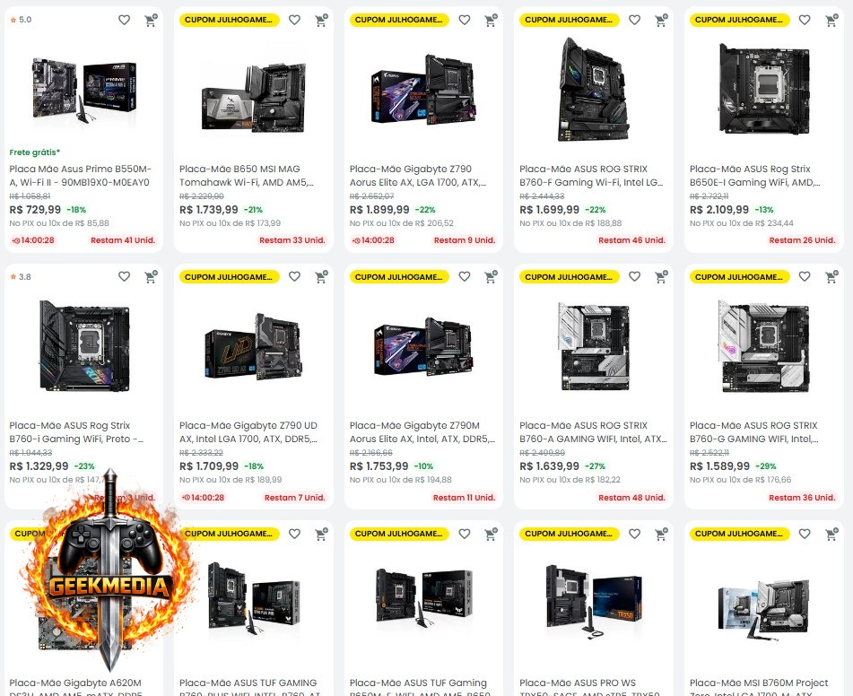 Placa Mãe com 25% de Desconto