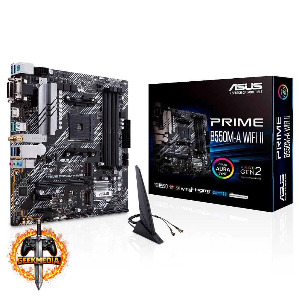Placa Mae Asus Prime B550M A Wi Fi II