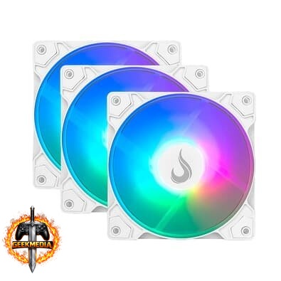 Kit com 3 Ventoinhas Rise Mode X Led Rainbow