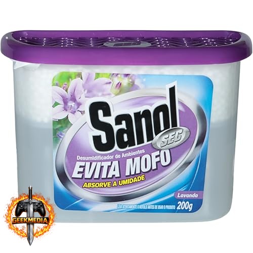 10x Evita Mofo Absorventes de Umidade Sanol, Lavanda, 200g