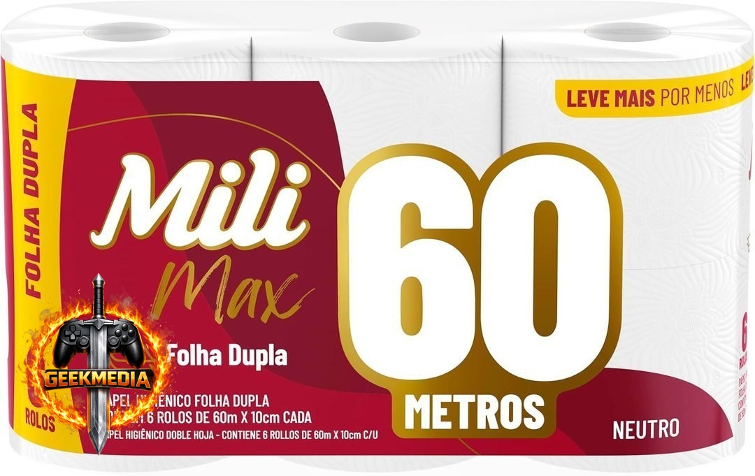 Mili Papel Higiênico Folha Dupla Max Neutro