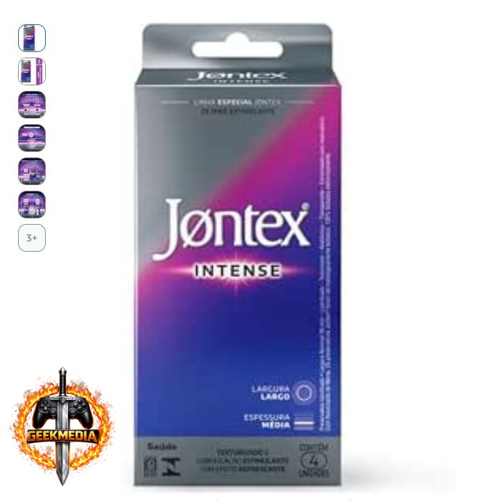 Jontex Preservativo Masculino Intense, 4 Unidades