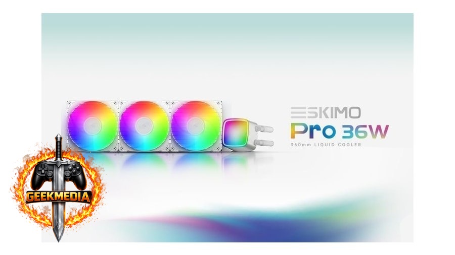 Water Cooler Geometric Future Eskimo Pro 36 RGB Branco
