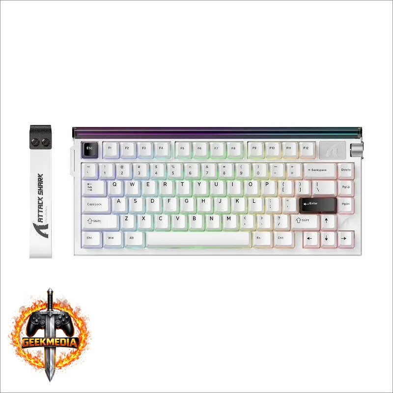Teclado Mecânico Attack Shark R85 HE Star White