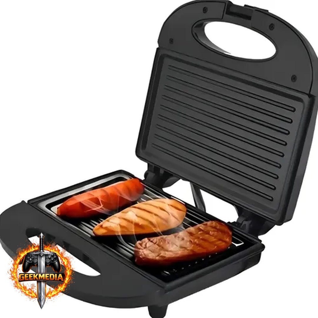 Sanduicheira Grill 2 Em 1 Preta 750w Kian