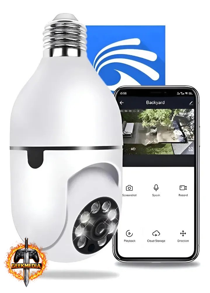 Câmera Lâmpada De Segurança Wifi IP Yoosee Visão Noturna