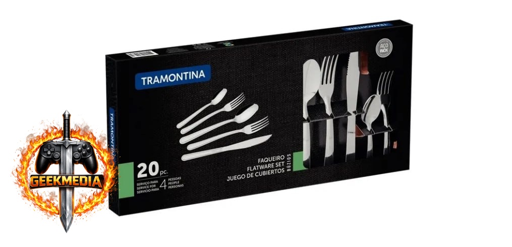 Faqueiro Tramontina Buzios Em Aço Inox Liso 20 Peças