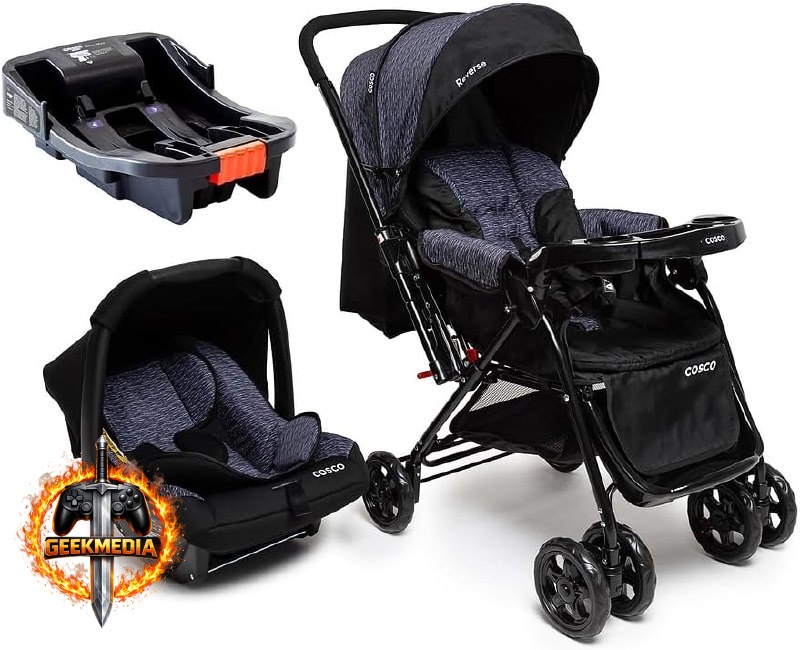 Cosco Kids Travel System Reverse Trio - Preto Rajado