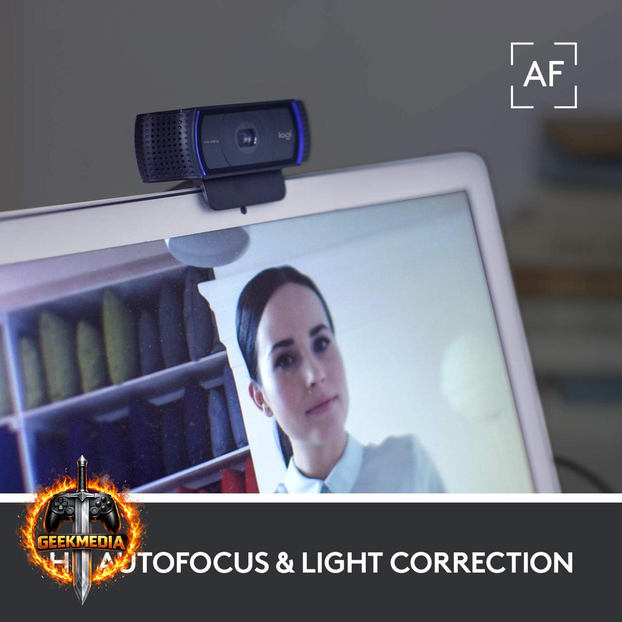 Webcam Logitech C920s Full HD 1080p com Microfone