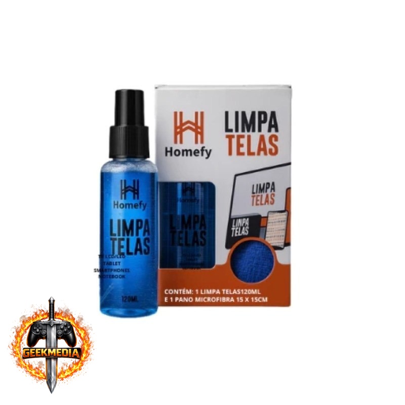 Limpa Telas Homefy 120ml com Pano