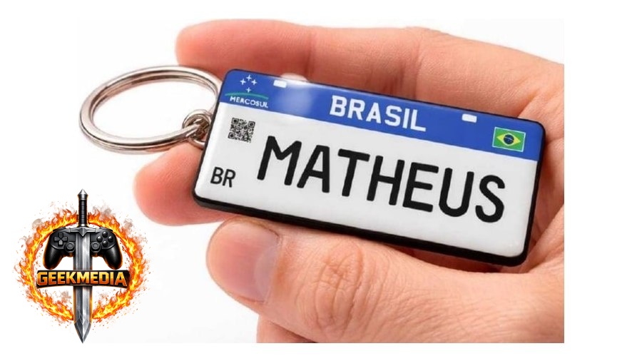 Chaveiro Placa Mercosul Personalizado