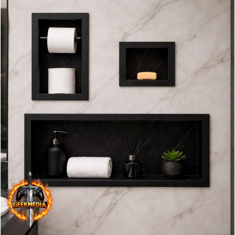Kit Banheiro Nicho 60x30 Porcelanato Completo