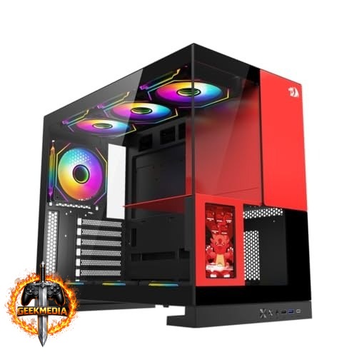 Gabinete Gamer Redragon Eternal Pro Preto e Vermelho