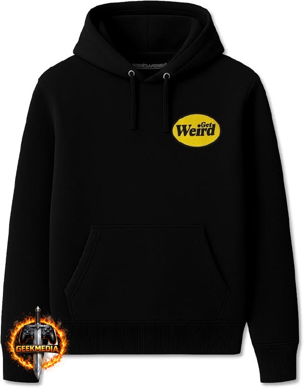 Suéter com Capuz Get Weird Hoodie - Preto