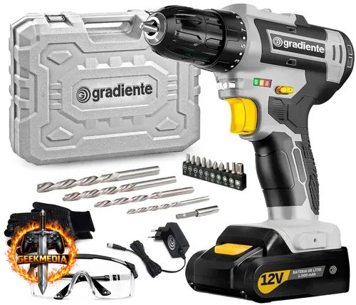 Parafusadeira Furadeira Sem Fio Gradiente Gpb12v-ac