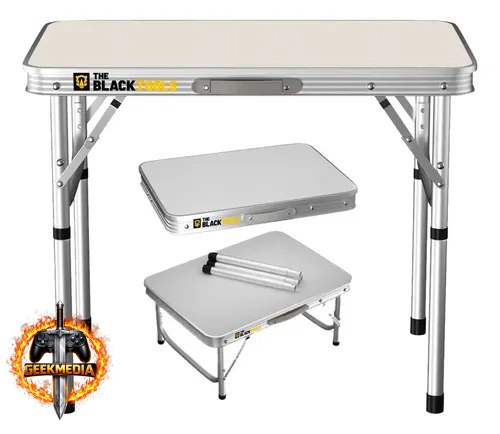 Mesa Dobrável Praia Camping Alumínio 60x45cm Vira Maleta