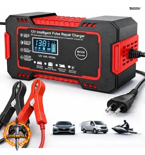 Carregador Inteligente De Bateria Automotiva 12V 6A Bivolt