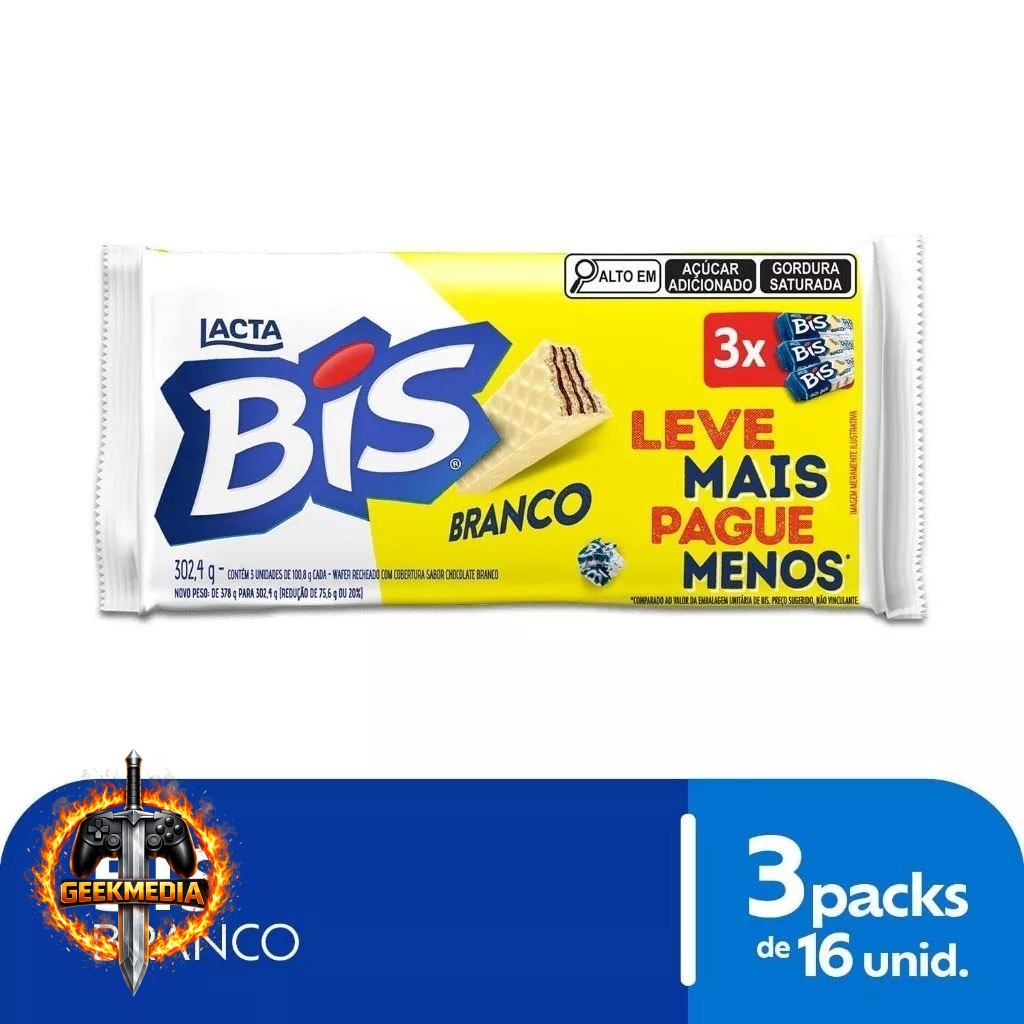 Chocolate Bis Branco Laka Tripack