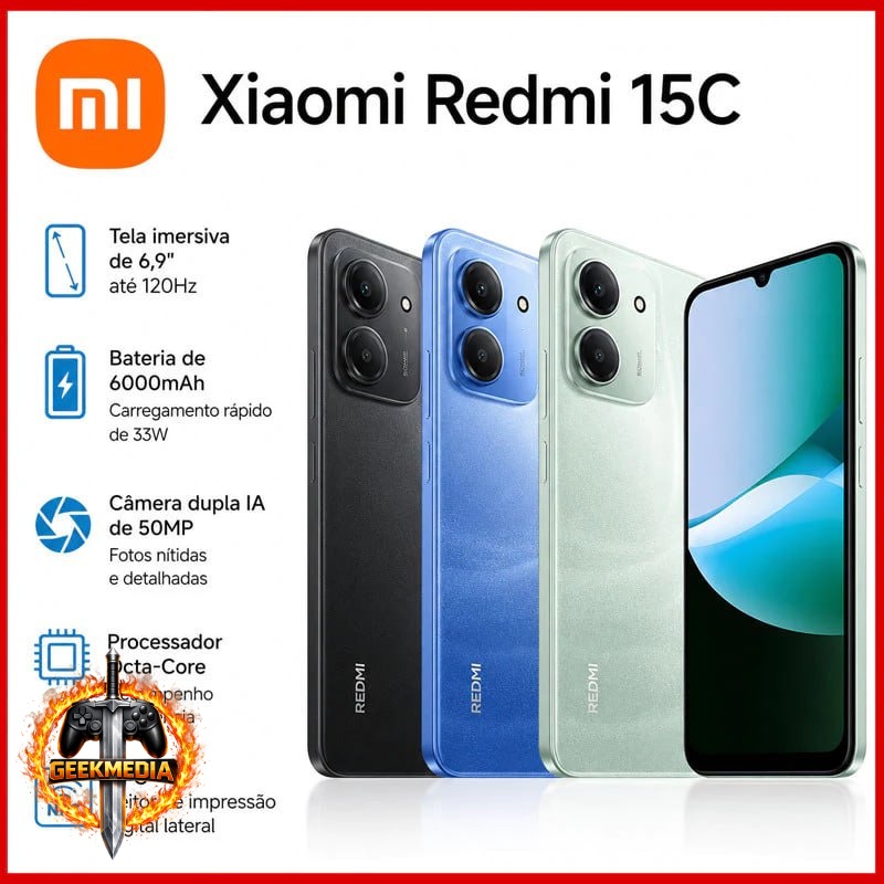 Smartphone Xiaomi Redmi 15C - 256GB 8GB RAM